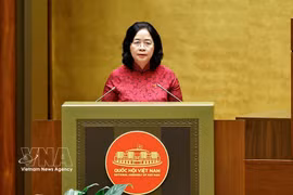 越南祖国阵线中央委员会主席裴氏明怀。图自越通社
