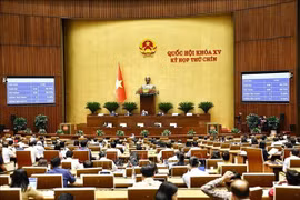 越南第十五届国会第九次会议。图自越通社