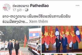老挝国家通讯社《巴特寮》（Pathetla）新闻网26日刊登关于通伦·西苏里访越之行的文章。图自越通社