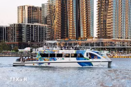 胡志明市西贡河。图自越通社