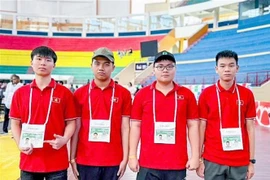 越南四名学生全部获奖。图自越通社