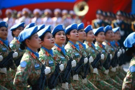 越南维和人员。图自越通社