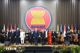 越共中央总书记苏林3月10日出席越南加入东盟30周年纪念活动。图自越通社