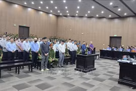 各名被告出庭受审。图自越通社