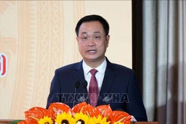 越共中央委员、岘港市委书记、市党委代表团团长黎玉光同志。图自越通社