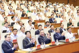 苏林总书记和各位领导代表出席会议。图自越通社