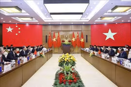 越南国会主席陈青敏同赵乐际委员长举行会谈