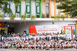 “起源”小学举办祖国海洋岛屿主题活动。图自越南之声