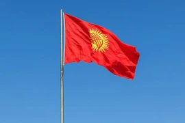 吉尔吉斯共和国的国旗。图自互联网