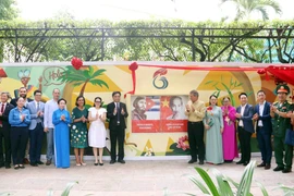 越古人民友谊宣传壁画完工典礼。图自越通社