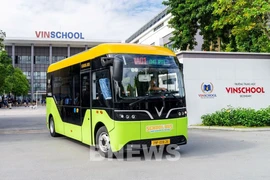 越南首款电动校车服务School Bus正式亮相。图自越通社