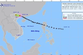 第11号台风于10月6日的路径。图自越通社