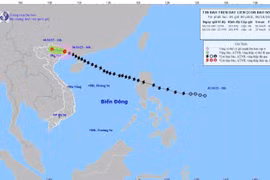 第11号台风于10月6日的路径。图自越通社