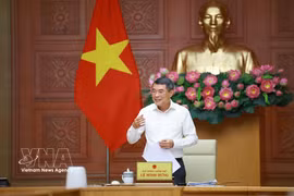 黎明兴总理在会上发表讲话。图自越通社