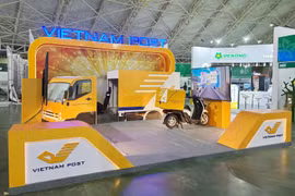 越南邮政总公司的展位。图自越通社