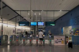 新加坡的一个地铁站。图自越通社