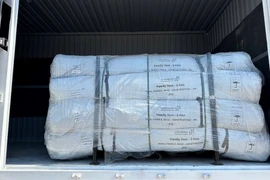 欧盟救援物资。图自越通社