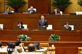 越南科学技术部阮孟雄在会上发言。图自越通社