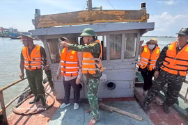 胡志明市职能单位开展实地检查，严控不具备出海条件的渔船。图自越通社
