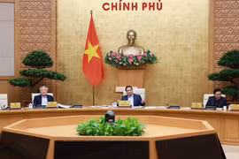 范明政总理在会上发言。图自越通社