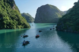 明洞与暗洞位于吉婆群岛，紧密相邻，地处下龙湾与兰夏湾的交界区域。图自越南画报