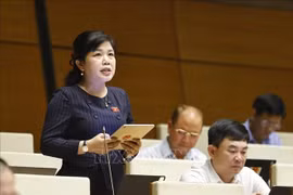 广宁省代表阮氏秋河。图自越通社
