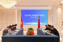 越南建设部副部长阮祥闻与中国住房和城乡建设部副部长李晓龙举行会谈。图自baomoi,com