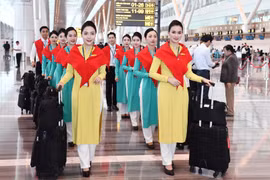 越航空姐。图自越通社