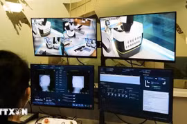 CyberKnife S7放射外科机器人系统控制室。图自越通社