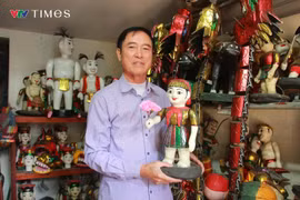 瑞村维护传统水上木偶戏