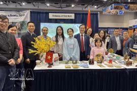 越南在第29届旅游度假展上的展位。图自越通社