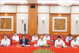 苏林总书记在会上发表讲话。图自越通社