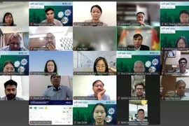 出席研讨会的两国企业代表。（屏幕截图）