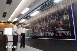胡志明市电力系统调度中心应用信息技术来进行电网管理与运行。图自越通社