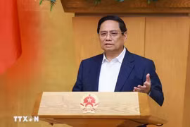 范明政总理发表讲话。图自越通社