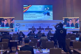 越南外交部副部长黎英俊在会上发表讲话。图自越通社
