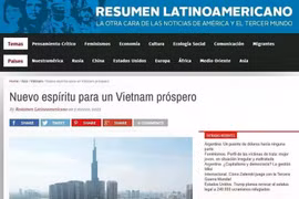 阿根廷Resumen Latinoamericano网站刊登的文章。（屏幕截图）