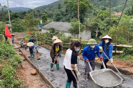 莱州省民众积极参加新农村建设计划。图自nongthonmoi.laichau.gov.vn
