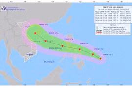 第10号台风的位置和路径。图自国家水文气象预报中心