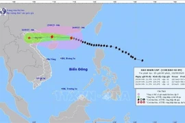 第9号台风在9月24日的路径。图自越通社
