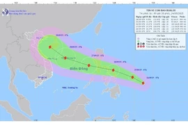 第10号台风的位置和路径。图自国家水文气象预报中心