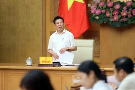 胡德福副总理主持召开会议。图自越通社
