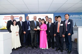 越捷航空与飞机制造商空中巴士公司公布订购100架飞机订单。（越捷供图）