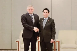 越南国家主席梁强会见斯洛伐克总理罗贝尔特·菲佐。图自越通社
