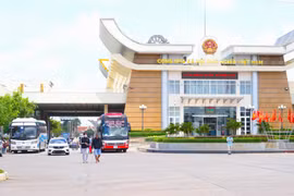 木排国际口岸。图自越通社