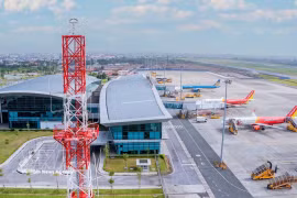 海防市吉碑航空港。图自越通社