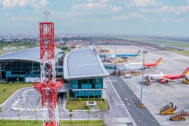 海防市吉碑航空港。图自越通社