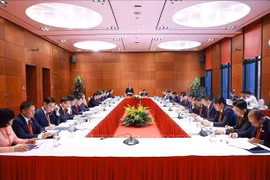 与会代表分组讨论。图自越通社