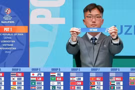 越南五人制国家队以第一档种子身份参与抽签的签位结果。（图片来源：亚足联）