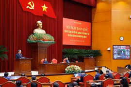苏林总书记在会上发言。图自越通社